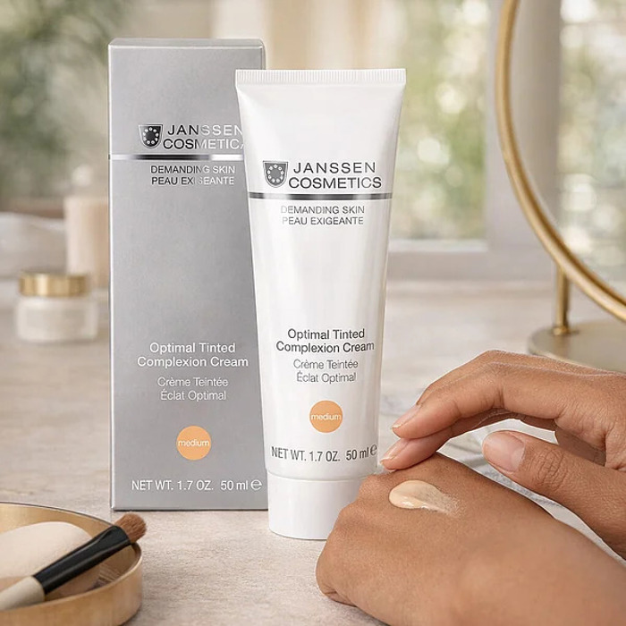 JANSSEN COSMETICS Optimal Tinted Complexion Cream SPF 10 Antiliaki Krema Imeras me Xroma 50ml